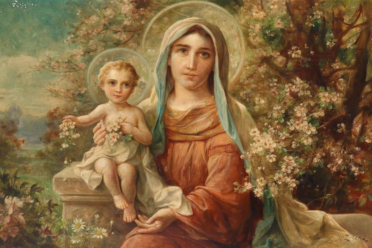 Najświętsza Maryja Panna z dzieciątkiem Jezus - Hans Zatska