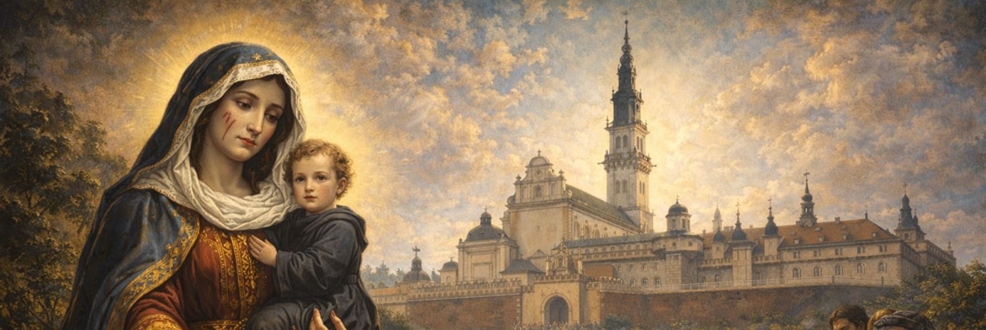 Czarna Madonna z Jasnej Góry - obraz AI dla portalu PolskaTradycja.PL