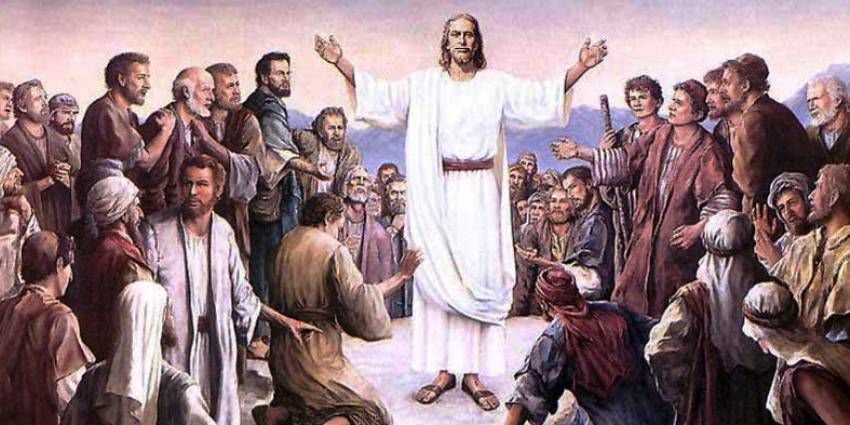 Pan Jezus naucza tłumy